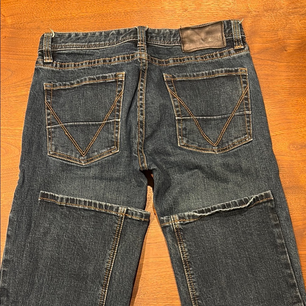 Men's Straight Jeans in Dark Blue - Unbranded